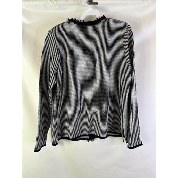 Exclusively MISOOK Houndstooth Fringe Acrylic Knit Blazer Jacket - Picture 6 of 7